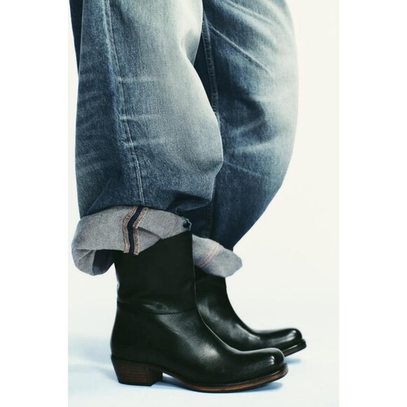 ZARA LEATHER COWBOY ANKLE BOOTS - Picture 3 of 9